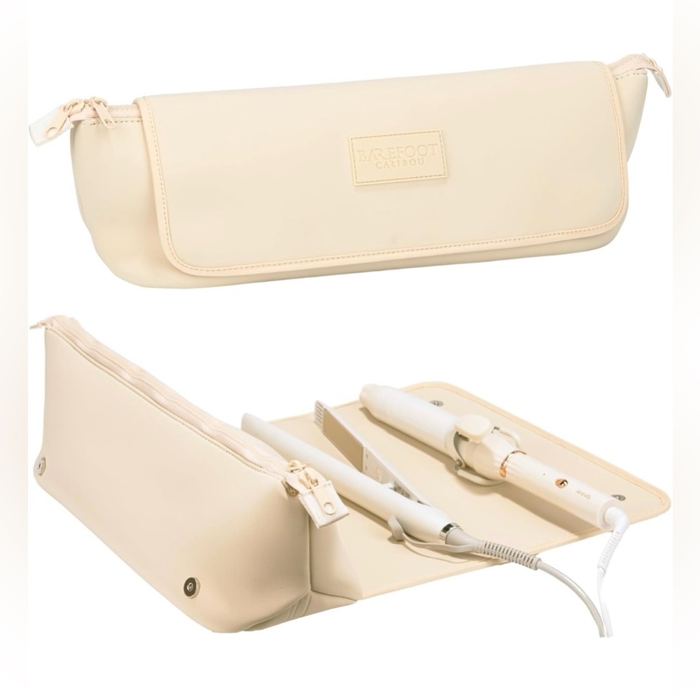 BAREFOOT CARIBOU Hair Tools Travel Bag and Heat Resistant Mat